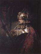 REMBRANDT Harmenszoon van Rijn A Man in Armour painting